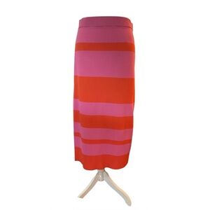 Sachin + Babi Red and Pink Maxi Pencil Skirt Resort